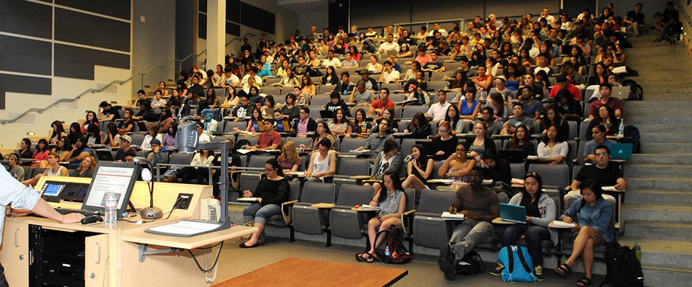 students in lecture hall