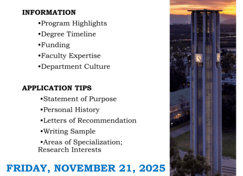 Ethnic Studies Department Virtual Open House