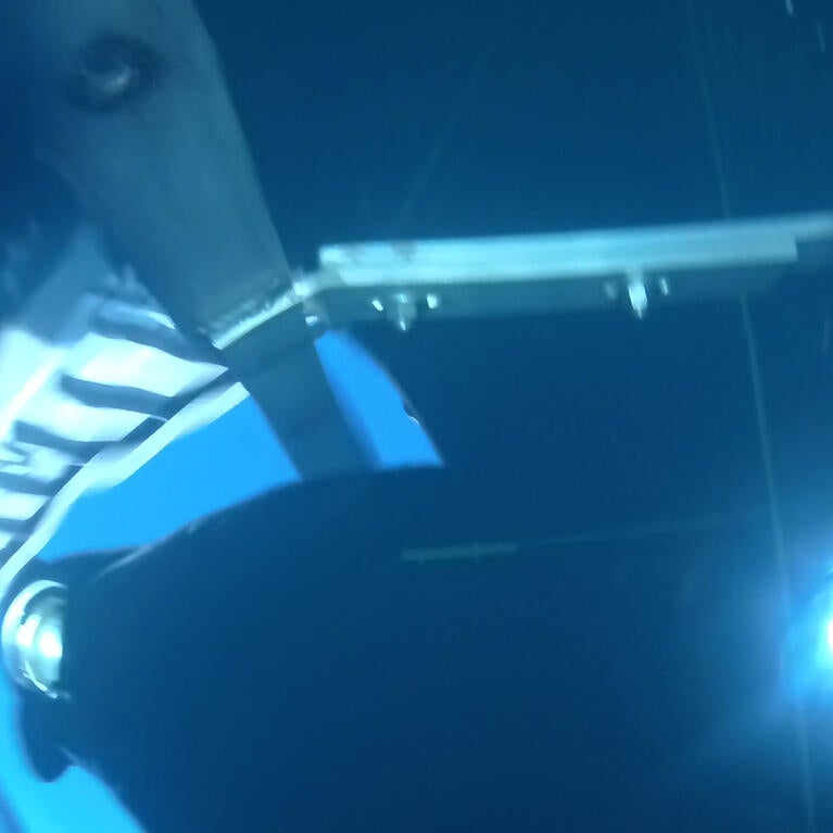 Submarine drone enters water