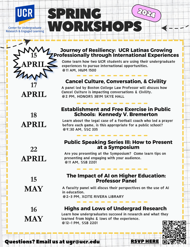 spring newsletter workshop flyer