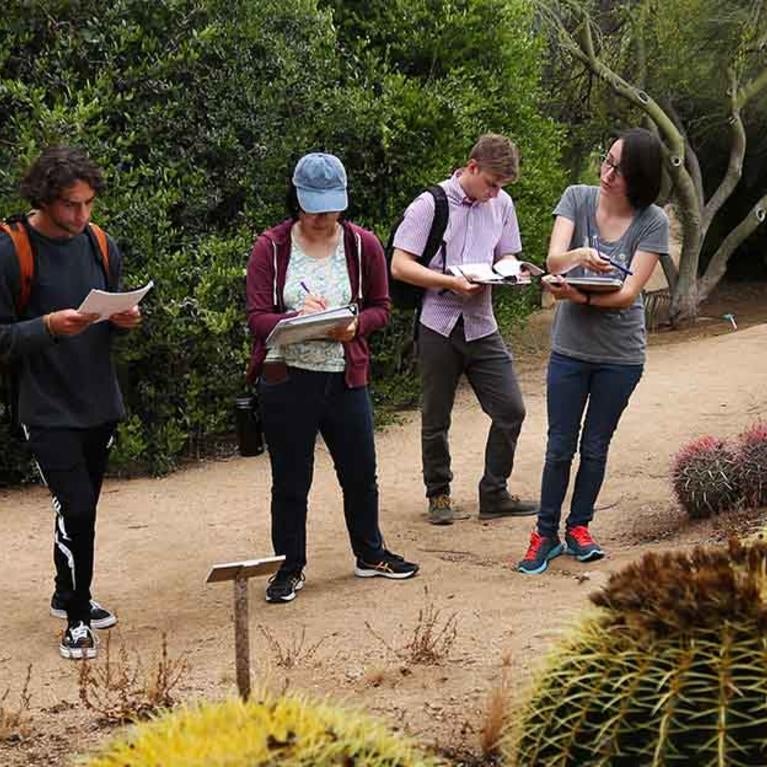 UCR students class with Dr. Amy Litt