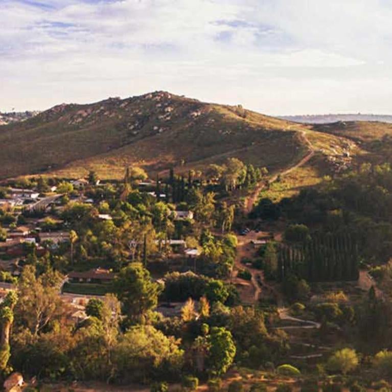 Panorama with UCR Botanic Gardens