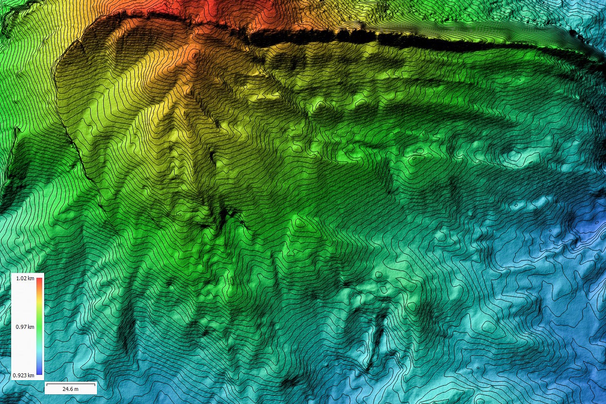 Generating 3D models with contours and 2D orthophotos for field mapping