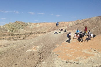 strike-and-dip of bedding using Brunton compasses