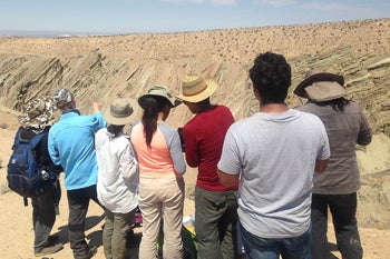 strike-and-dip of bedding using Brunton compasses