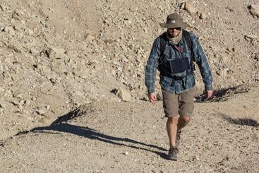 Around neck using Lifeproof straps