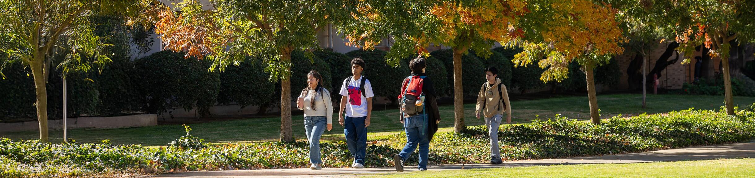 UCR students walking on campus