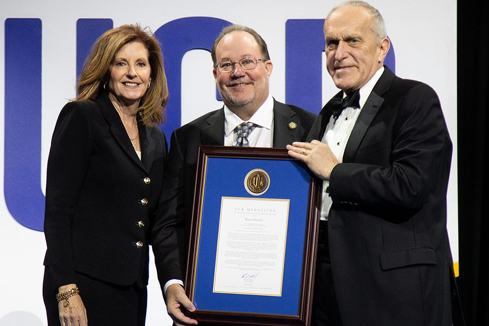 UCR Chancellor’s Medallion recipient Brian Hawley.