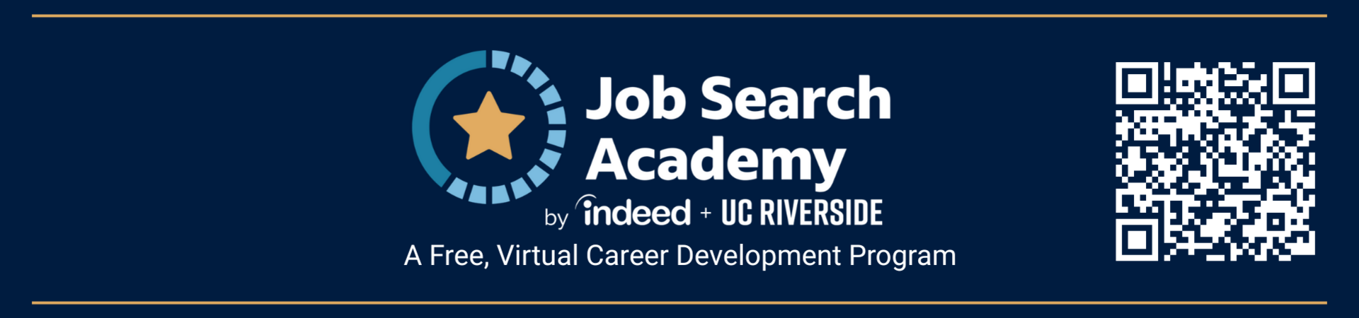 Job Search Academy by Indeed x UCR Slider QR Code