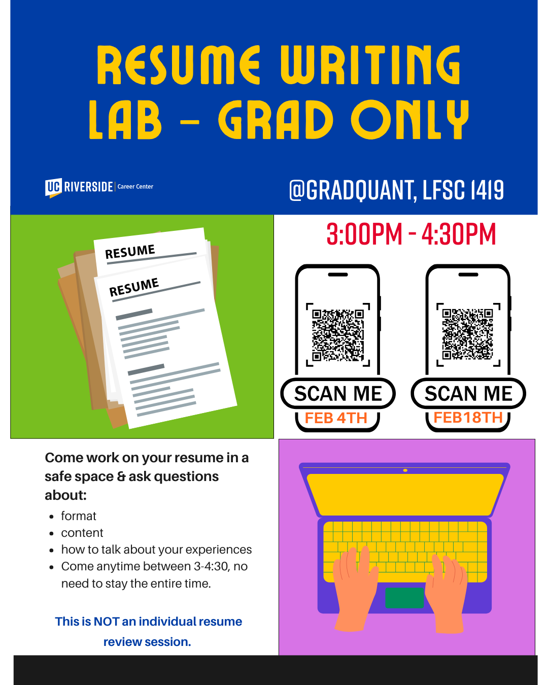 Resume writing lab Winter 2026