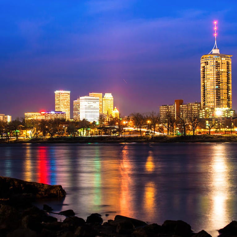 Riverside Skyline at night 