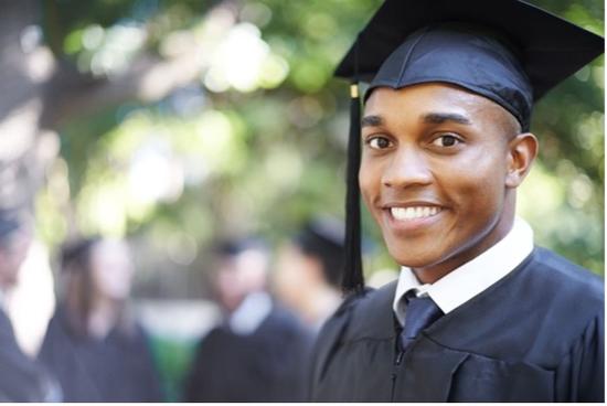 Happy college graduate