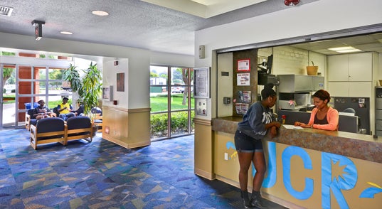 Student at Lothian Front Desk
