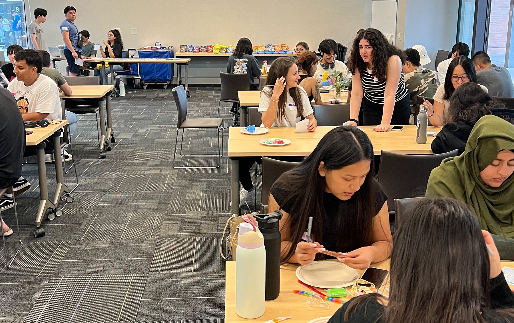 Global scholars students doing a project