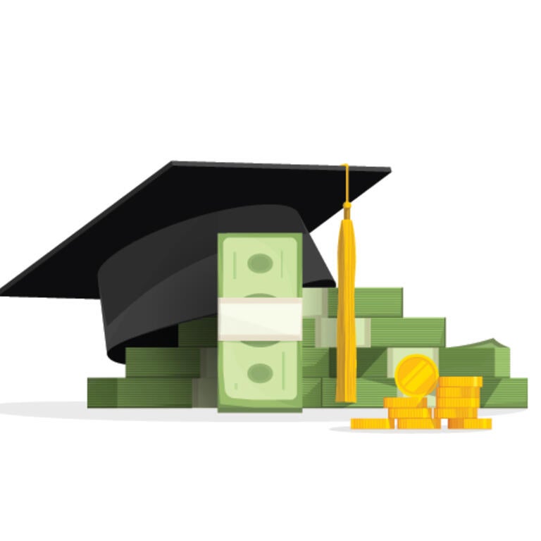 Money and graduation cap