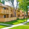 Exterior of the Falkirk apartments.