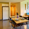 Interior of a Glen Mor apartment, showing the living and dining room.