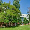 Exterior of the Lothian residence building and lawn.
