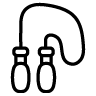 Black outline of a jump rope icon.