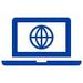 Laptop icon with a webpage