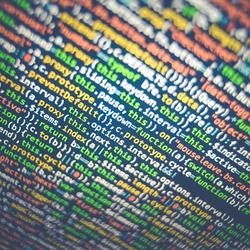 code on a computer screen