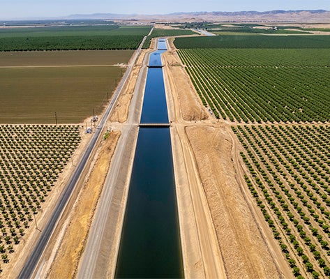 The California Aqueduct in the Central Valley