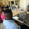 Maria Hinojosa met with UCR students on April 9, 2019. Hinojosa delivered the 50th Hays Press-Enterprise Lecture. (UCR/Stan Lim)