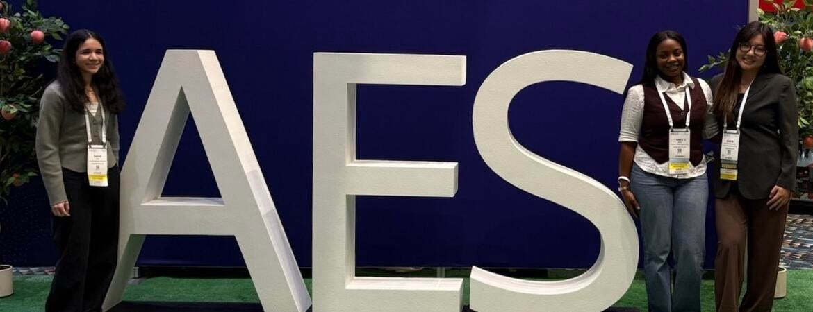 Marin Furukuwa and others at AES meeting