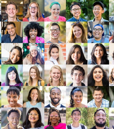 Young diverse people