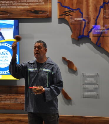 Blessing for oak tree display unveiling