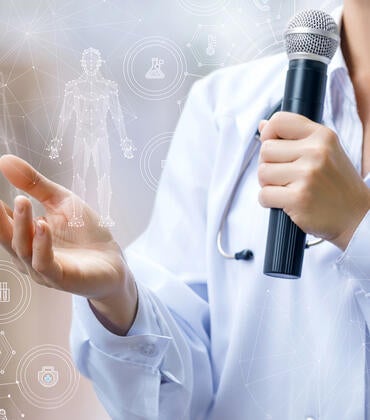 doctor with microphone