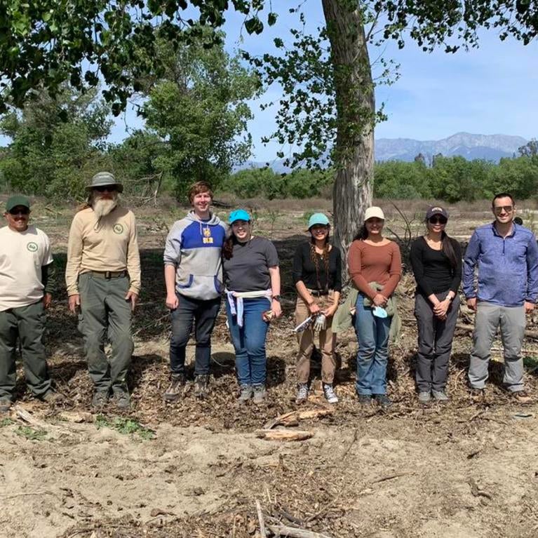 Students with UCR parks team