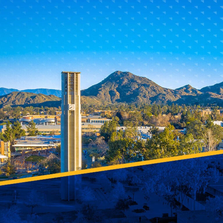 Campus view of bell tower