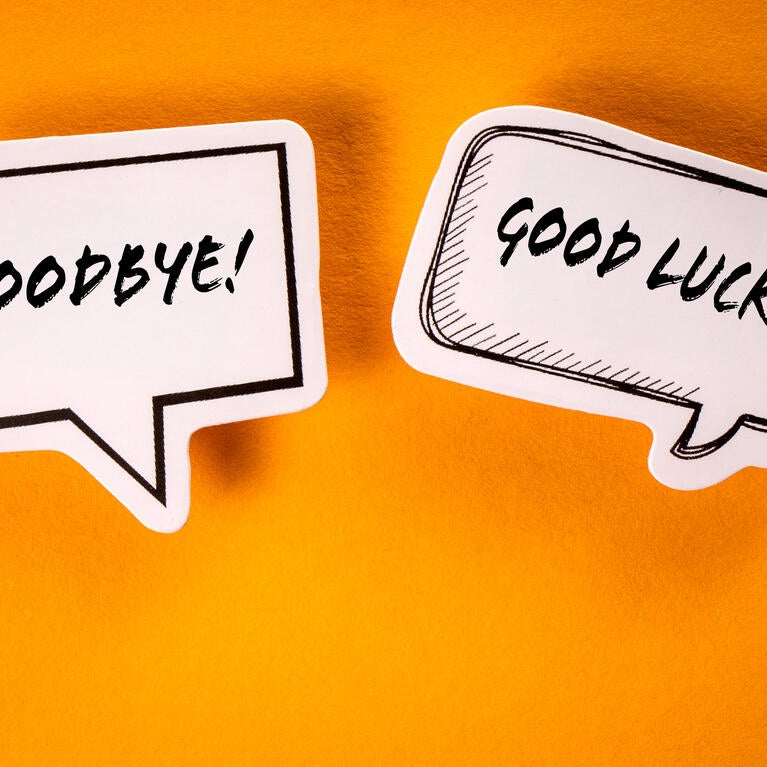 Goodbye and goodluck banner