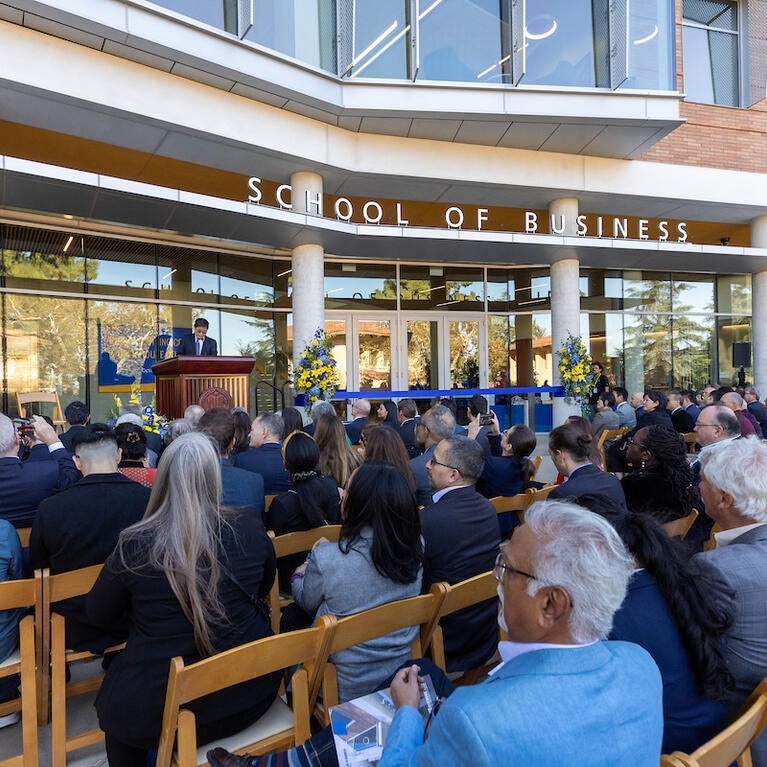 School of Business ribbon-cutting