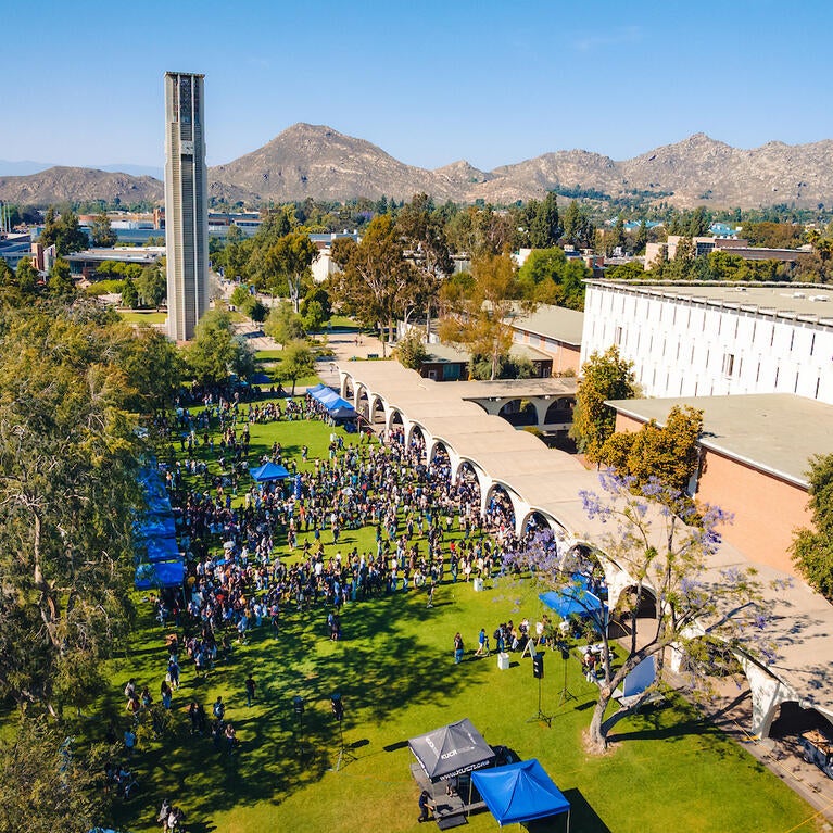 Aerial shot of Senior Sendoff