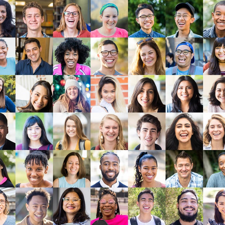 Young diverse people
