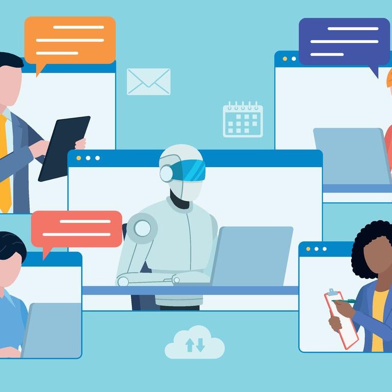 AI bot in meeting illustration