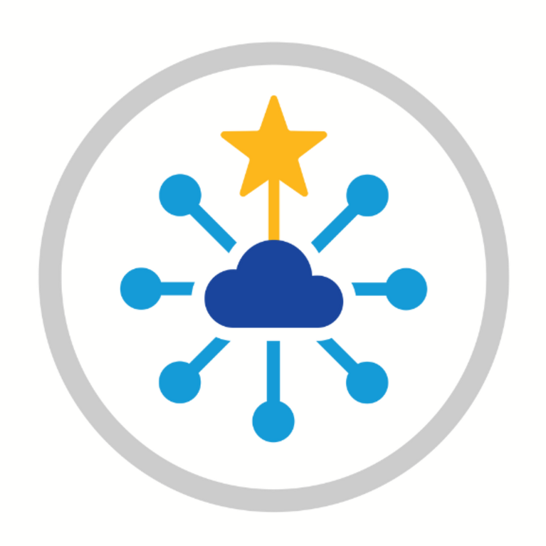 star with pins pointing out