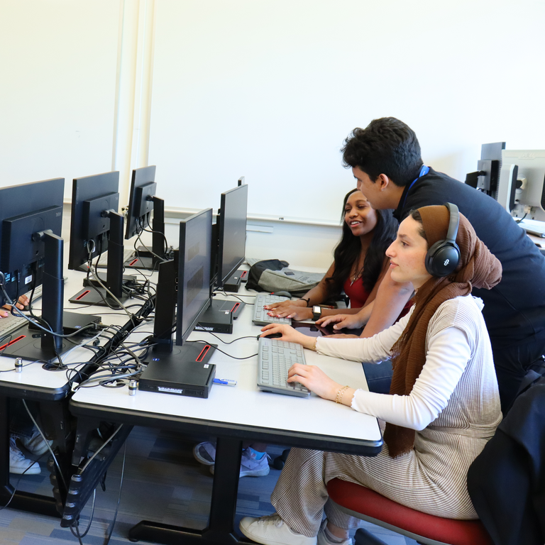 Students in the computer lab