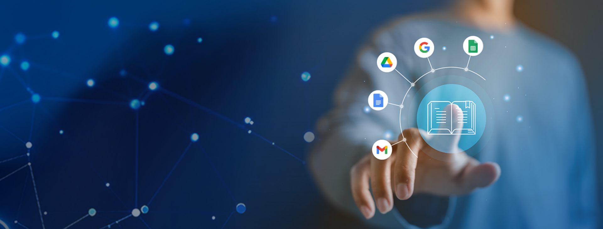 A person using a user interface to select AI tools