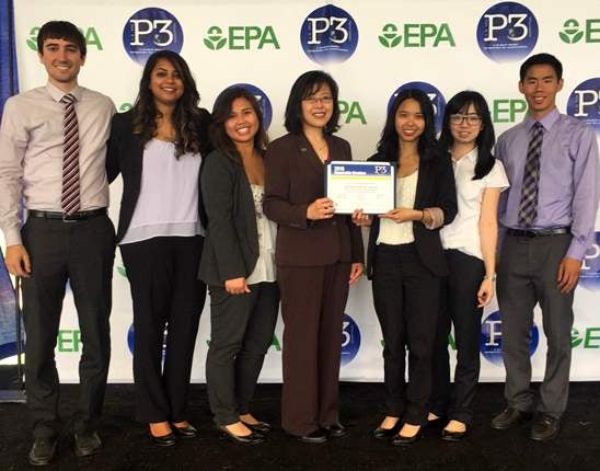 Team: Jonathan Matson, Priyanka Singh, Alyssa Yan, Kawai Tam (advisor), Anna Almario, Wartini Ng, and Timothy Chow Not in photo: Brian Cruz, and David Cocker and Phillip Christopher (advisors)