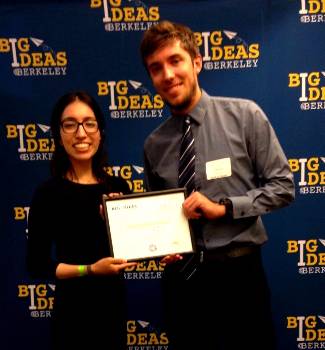 Right photo: Jacqueline Ortega and Colin Eckerle representing Husk-to-Home at Big Ideas @ Berkeley Award ceremony. Spring Green Expo photos 