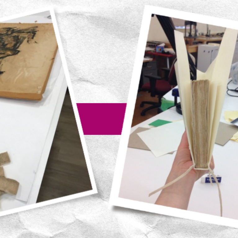 Image of paper items that have been preserved by our Conservator