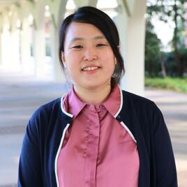 Headshot photo of Inyoung Shin under the Rivera Library arches