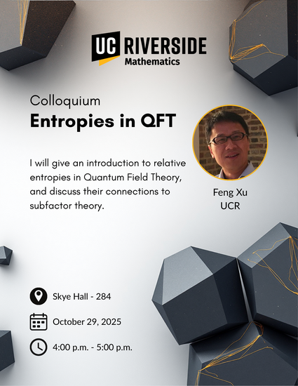 Entropies in QFT - Colloquium