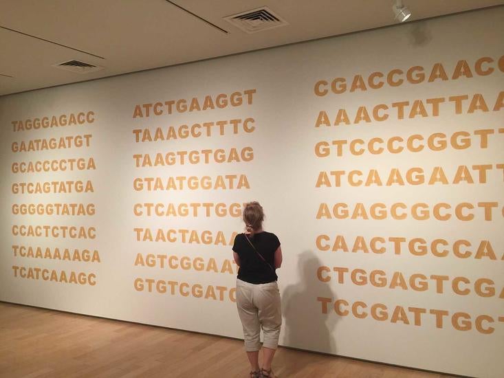 Visitor in the Nevada Art Gallery