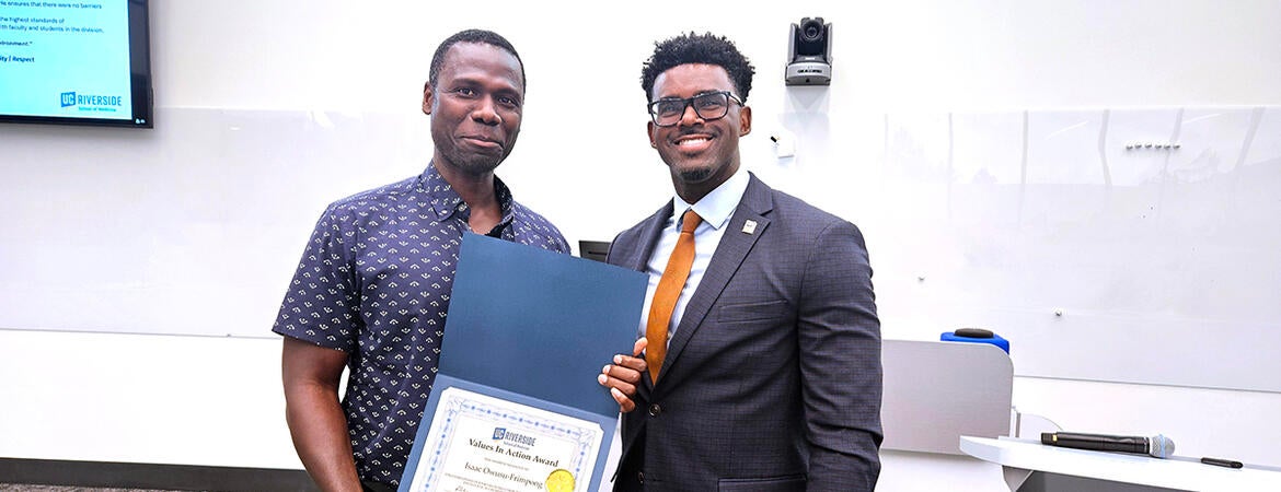 Isaac Owusu-Frimpong and Vladimir Oge