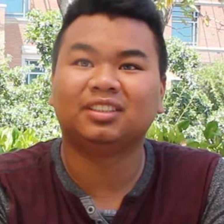 Patrick Samones chatting during video