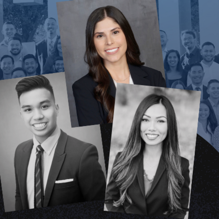 Featured graduates Matt Jason Llamas, Yasmin Gutierrez, and Maria Guerrero